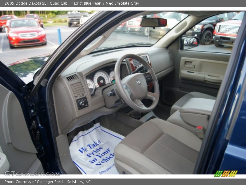 Patriot Blue Pearl / Medium Slate Gray 2005 Dodge Dakota SLT Quad Cab