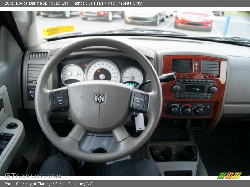 Patriot Blue Pearl / Medium Slate Gray 2005 Dodge Dakota SLT Quad Cab