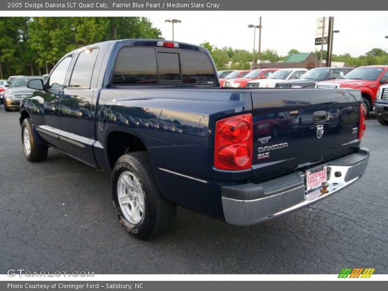 Patriot Blue Pearl / Medium Slate Gray 2005 Dodge Dakota SLT Quad Cab