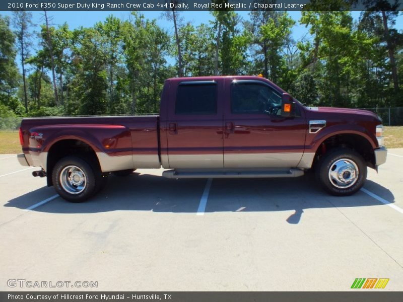 Royal Red Metallic / Chaparral Leather 2010 Ford F350 Super Duty King Ranch Crew Cab 4x4 Dually