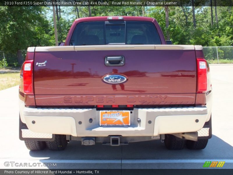 Royal Red Metallic / Chaparral Leather 2010 Ford F350 Super Duty King Ranch Crew Cab 4x4 Dually