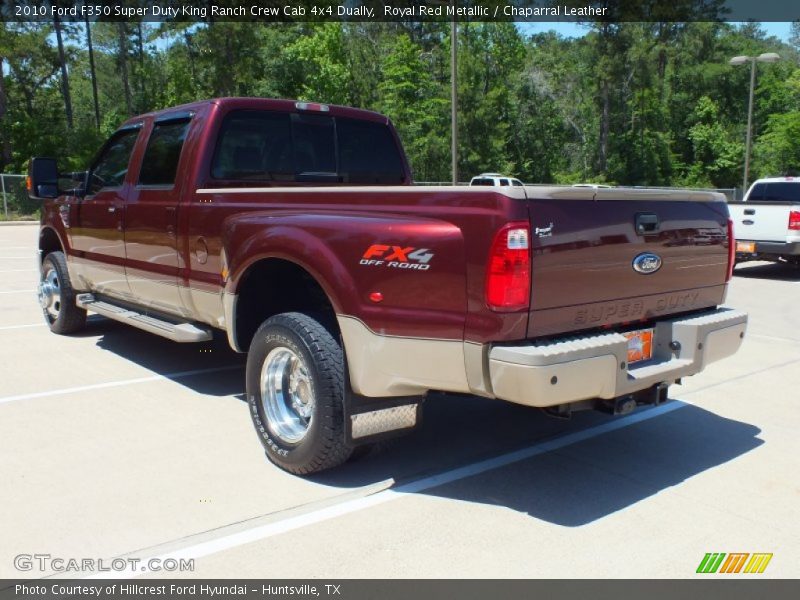 Royal Red Metallic / Chaparral Leather 2010 Ford F350 Super Duty King Ranch Crew Cab 4x4 Dually