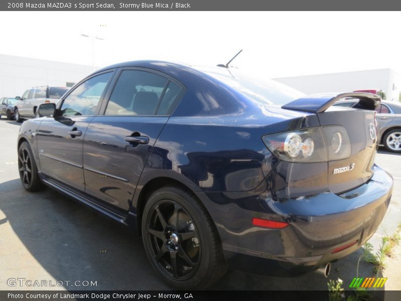 Stormy Blue Mica / Black 2008 Mazda MAZDA3 s Sport Sedan