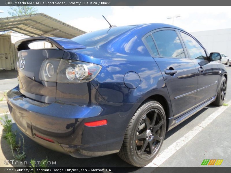 Stormy Blue Mica / Black 2008 Mazda MAZDA3 s Sport Sedan