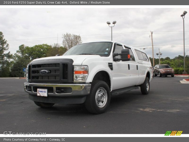 Oxford White / Medium Stone 2010 Ford F250 Super Duty XL Crew Cab 4x4