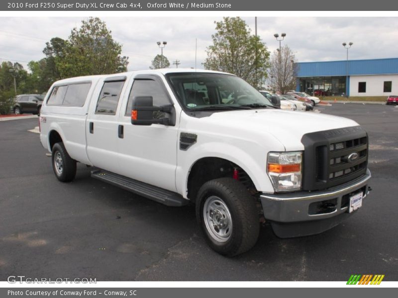 Oxford White / Medium Stone 2010 Ford F250 Super Duty XL Crew Cab 4x4