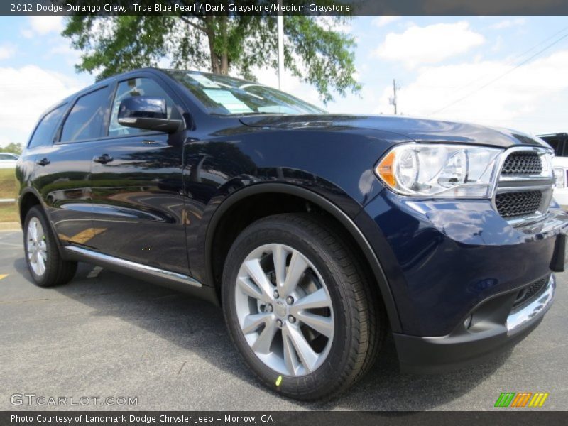 True Blue Pearl / Dark Graystone/Medium Graystone 2012 Dodge Durango Crew