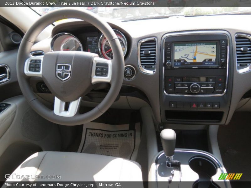 True Blue Pearl / Dark Graystone/Medium Graystone 2012 Dodge Durango Crew