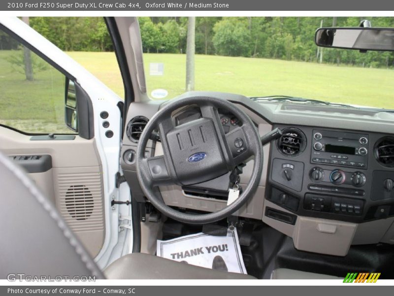 Oxford White / Medium Stone 2010 Ford F250 Super Duty XL Crew Cab 4x4