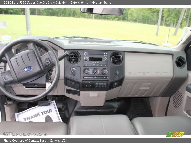 Oxford White / Medium Stone 2010 Ford F250 Super Duty XL Crew Cab 4x4