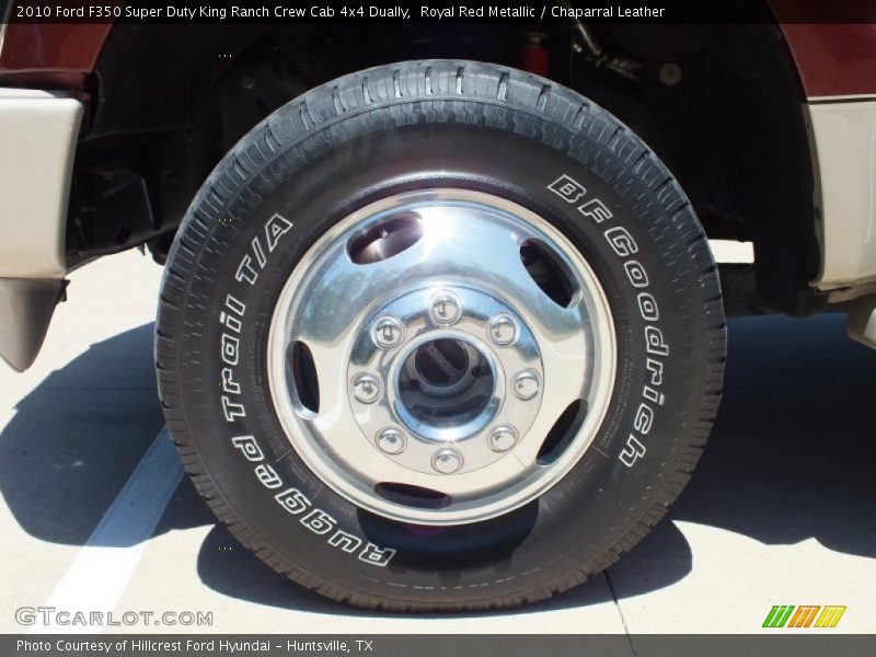 Royal Red Metallic / Chaparral Leather 2010 Ford F350 Super Duty King Ranch Crew Cab 4x4 Dually