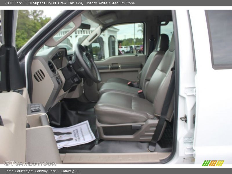 Oxford White / Medium Stone 2010 Ford F250 Super Duty XL Crew Cab 4x4