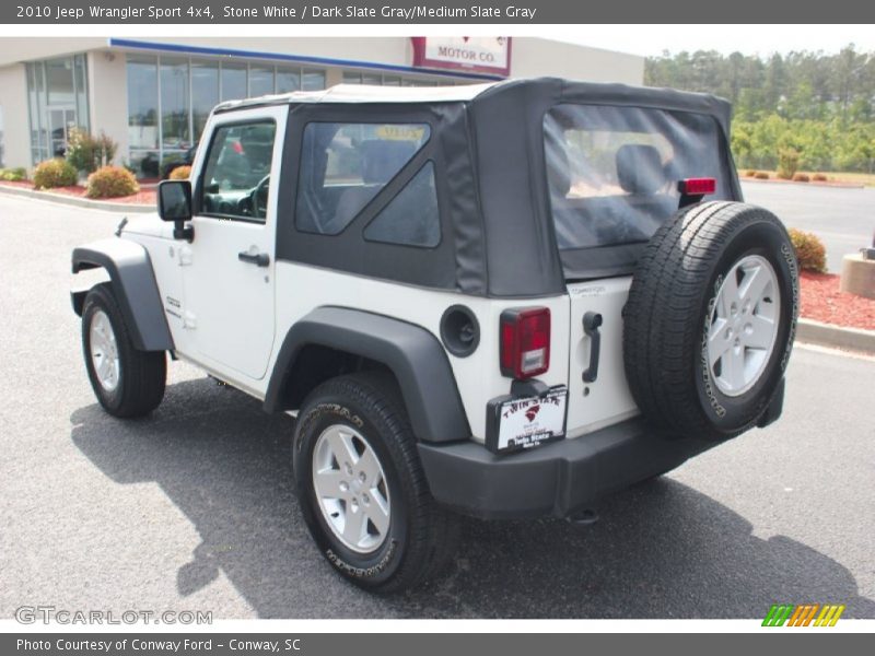 Stone White / Dark Slate Gray/Medium Slate Gray 2010 Jeep Wrangler Sport 4x4