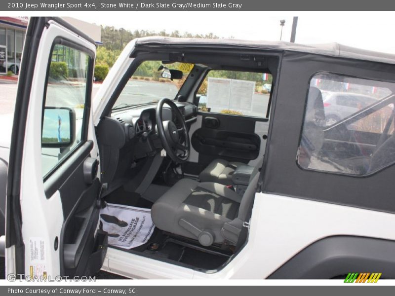 Stone White / Dark Slate Gray/Medium Slate Gray 2010 Jeep Wrangler Sport 4x4