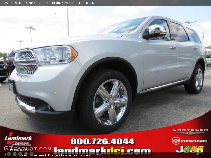 Bright Silver Metallic / Black 2012 Dodge Durango Citadel