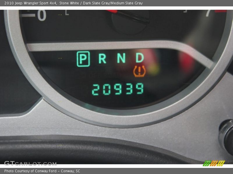 Stone White / Dark Slate Gray/Medium Slate Gray 2010 Jeep Wrangler Sport 4x4