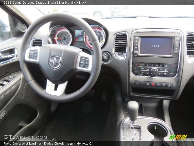 Bright Silver Metallic / Black 2012 Dodge Durango Citadel