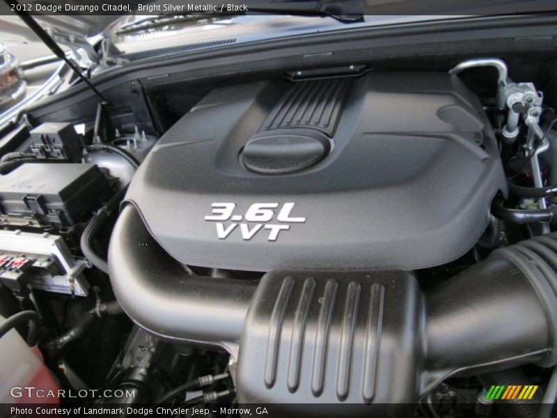 Bright Silver Metallic / Black 2012 Dodge Durango Citadel