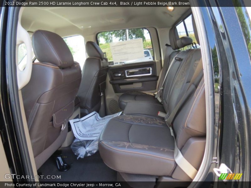 Black / Light Pebble Beige/Bark Brown 2012 Dodge Ram 2500 HD Laramie Longhorn Crew Cab 4x4