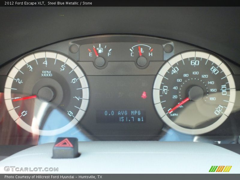 Steel Blue Metallic / Stone 2012 Ford Escape XLT
