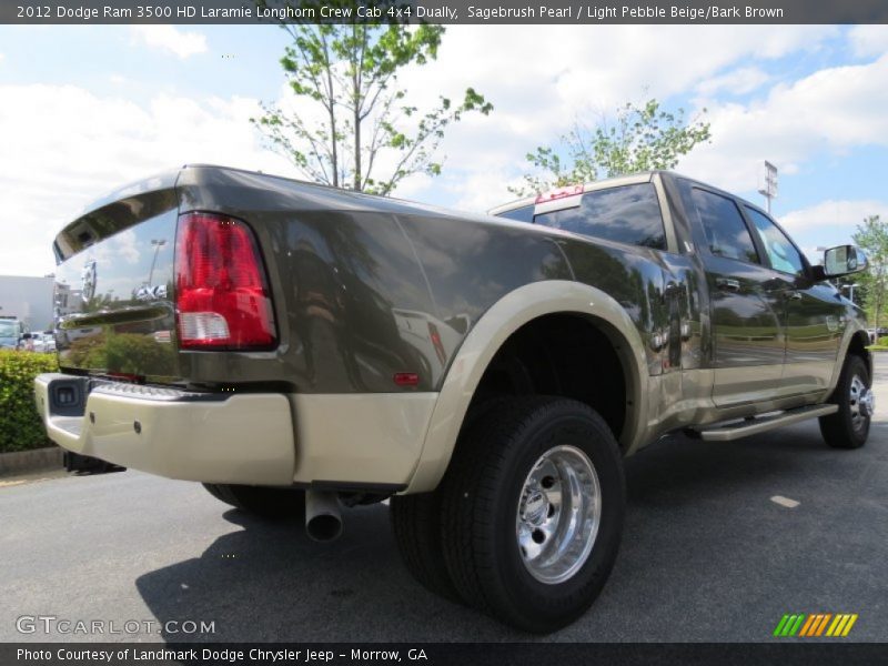 Sagebrush Pearl / Light Pebble Beige/Bark Brown 2012 Dodge Ram 3500 HD Laramie Longhorn Crew Cab 4x4 Dually