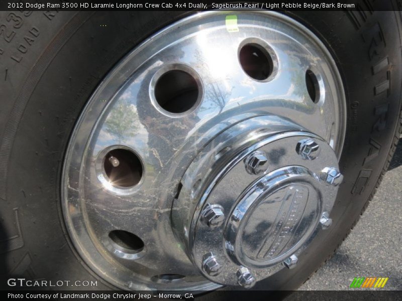 Sagebrush Pearl / Light Pebble Beige/Bark Brown 2012 Dodge Ram 3500 HD Laramie Longhorn Crew Cab 4x4 Dually