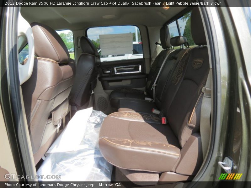 Sagebrush Pearl / Light Pebble Beige/Bark Brown 2012 Dodge Ram 3500 HD Laramie Longhorn Crew Cab 4x4 Dually