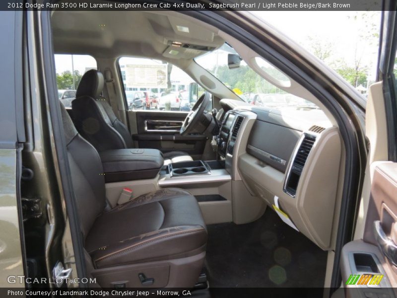 Sagebrush Pearl / Light Pebble Beige/Bark Brown 2012 Dodge Ram 3500 HD Laramie Longhorn Crew Cab 4x4 Dually