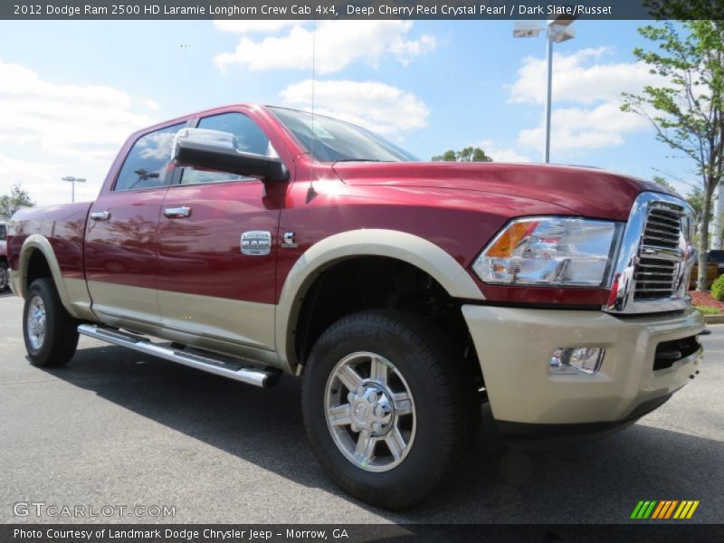 Deep Cherry Red Crystal Pearl / Dark Slate/Russet 2012 Dodge Ram 2500 HD Laramie Longhorn Crew Cab 4x4