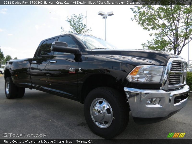 Black / Dark Slate/Medium Graystone 2012 Dodge Ram 3500 HD Big Horn Crew Cab 4x4 Dually