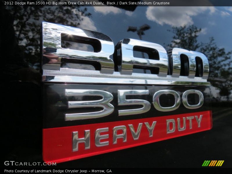 Black / Dark Slate/Medium Graystone 2012 Dodge Ram 3500 HD Big Horn Crew Cab 4x4 Dually