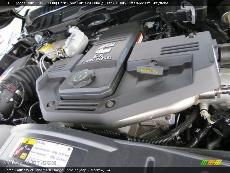 Black / Dark Slate/Medium Graystone 2012 Dodge Ram 3500 HD Big Horn Crew Cab 4x4 Dually