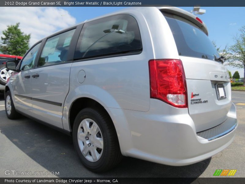 Bright Silver Metallic / Black/Light Graystone 2012 Dodge Grand Caravan SE