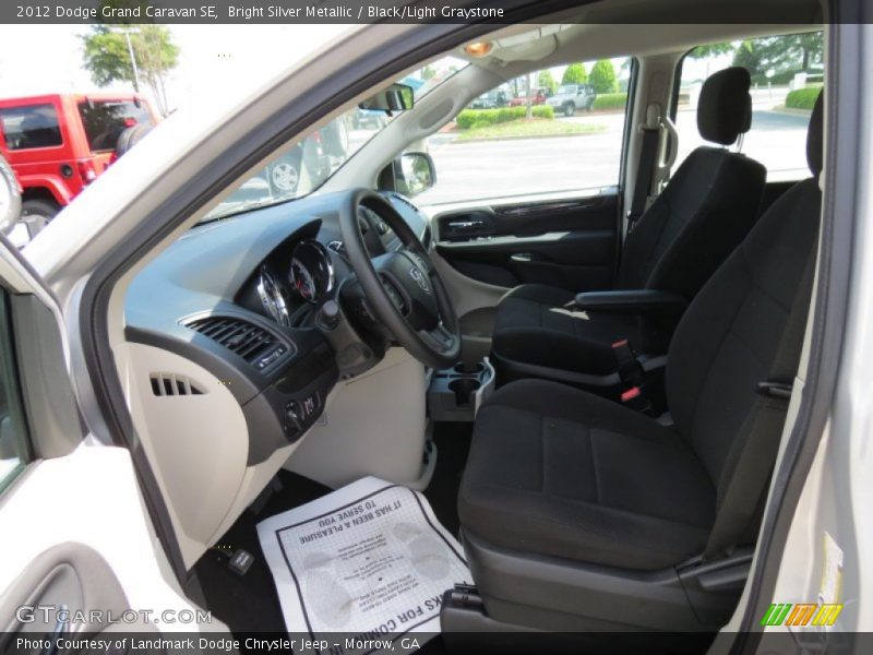 Bright Silver Metallic / Black/Light Graystone 2012 Dodge Grand Caravan SE