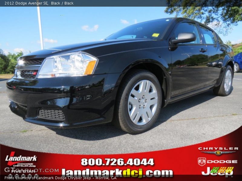Black / Black 2012 Dodge Avenger SE