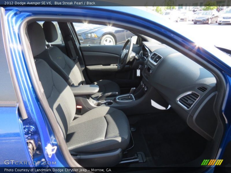 Blue Streak Pearl / Black 2012 Dodge Avenger SE V6