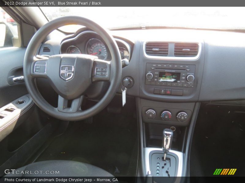 Blue Streak Pearl / Black 2012 Dodge Avenger SE V6