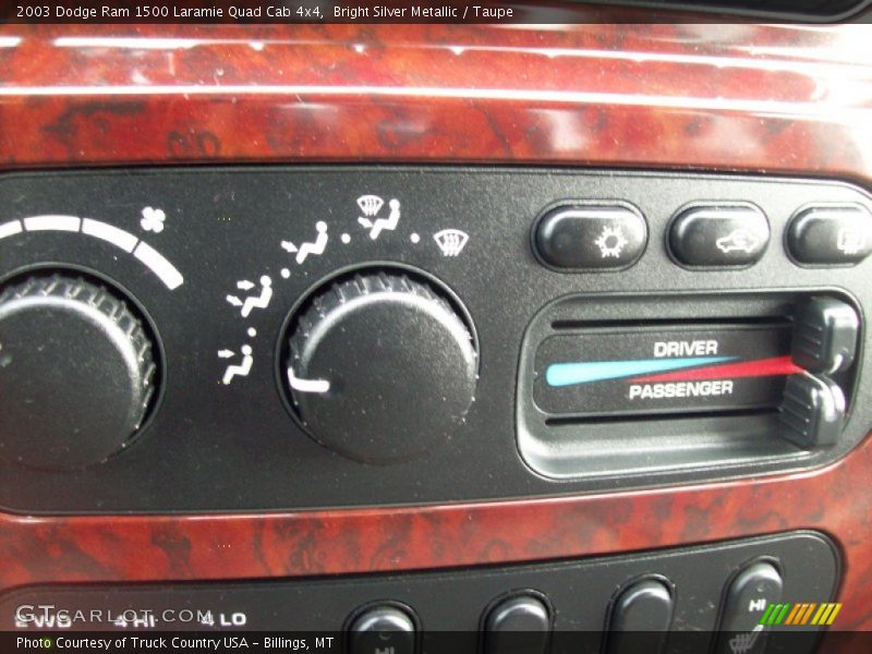 Bright Silver Metallic / Taupe 2003 Dodge Ram 1500 Laramie Quad Cab 4x4