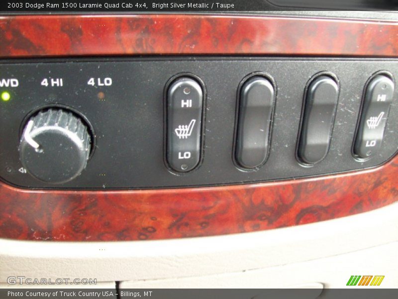 Bright Silver Metallic / Taupe 2003 Dodge Ram 1500 Laramie Quad Cab 4x4