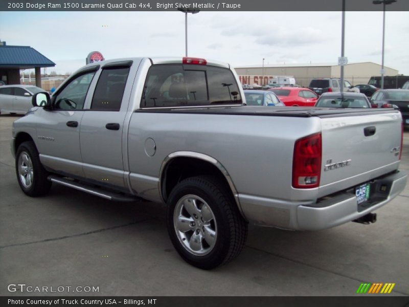 Bright Silver Metallic / Taupe 2003 Dodge Ram 1500 Laramie Quad Cab 4x4