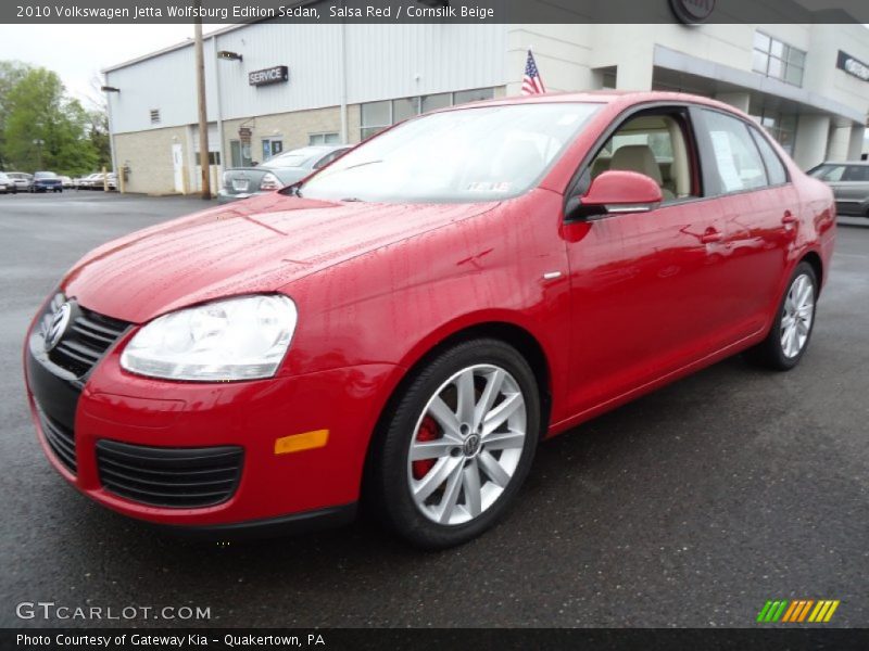 Salsa Red / Cornsilk Beige 2010 Volkswagen Jetta Wolfsburg Edition Sedan
