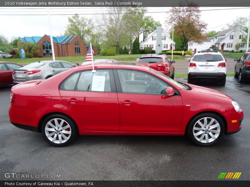 Salsa Red / Cornsilk Beige 2010 Volkswagen Jetta Wolfsburg Edition Sedan