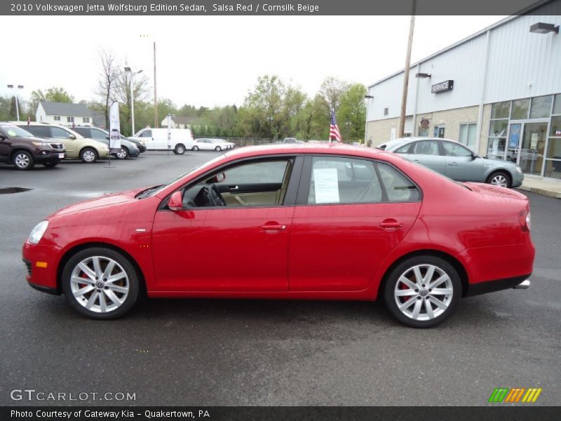 Salsa Red / Cornsilk Beige 2010 Volkswagen Jetta Wolfsburg Edition Sedan