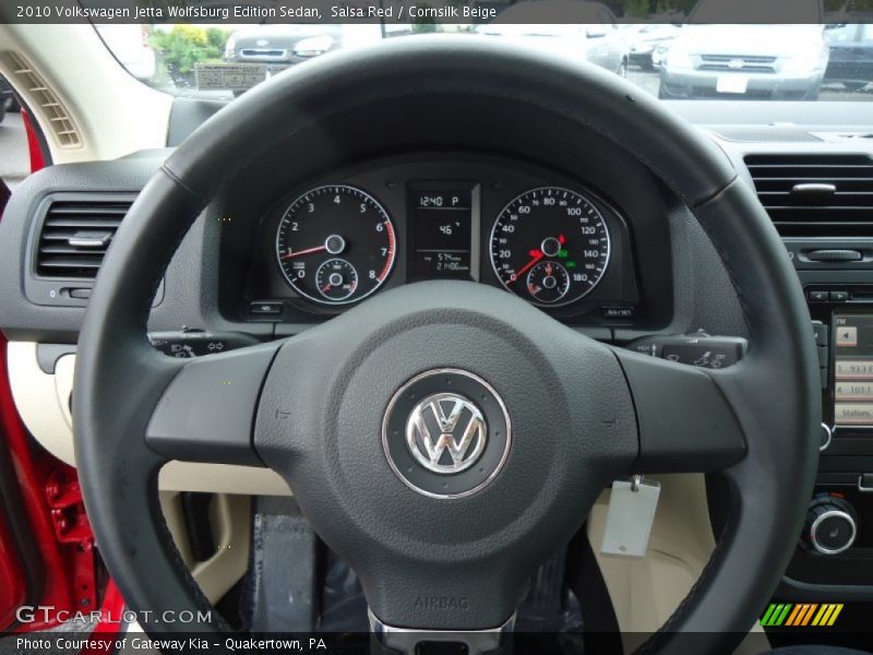 Salsa Red / Cornsilk Beige 2010 Volkswagen Jetta Wolfsburg Edition Sedan