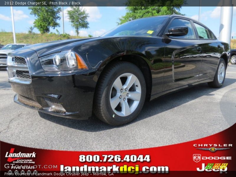 Pitch Black / Black 2012 Dodge Charger SE