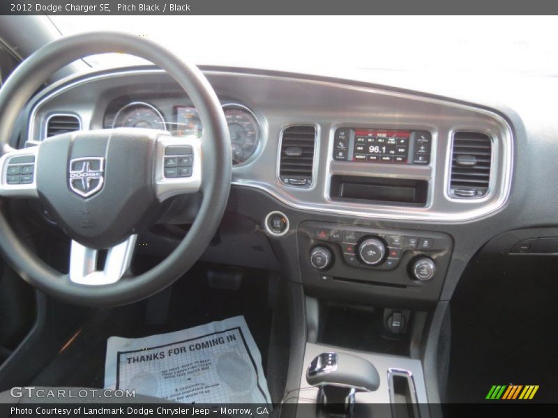Pitch Black / Black 2012 Dodge Charger SE