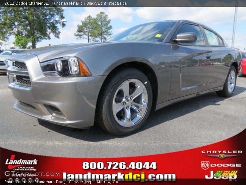 Tungsten Metallic / Black/Light Frost Beige 2012 Dodge Charger SE