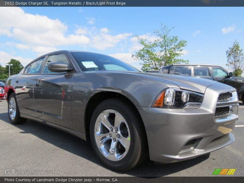 Tungsten Metallic / Black/Light Frost Beige 2012 Dodge Charger SE
