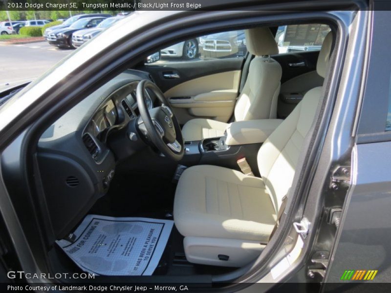 Tungsten Metallic / Black/Light Frost Beige 2012 Dodge Charger SE