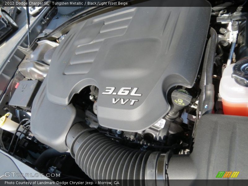 Tungsten Metallic / Black/Light Frost Beige 2012 Dodge Charger SE